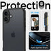 Spigen Ultra Hybrid iPhone 16 Case - Matte Black - Cell phone cases and covers<<<HurtelXML