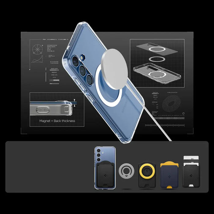Spigen Ultra Hybrid Mag Case for Samsung Galaxy S25 - Clear - Cell phone cases and covers<<<HurtelXML