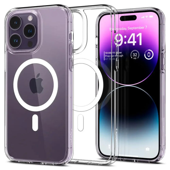 Spigen Ultra Hybrid Mag Case with MagSafe for iPhone 14 Pro Max - Clear/White - Cell phone cases and covers<<<HurtelXML