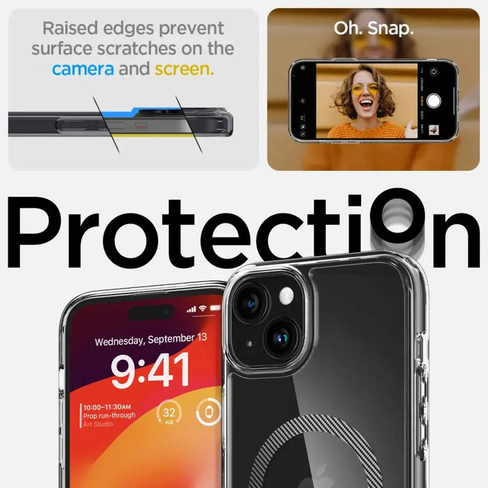 Spigen Ultra Hybrid Mag Case with MagSafe for iPhone 15 - Gray - Cell phone cases and covers<<<HurtelXML