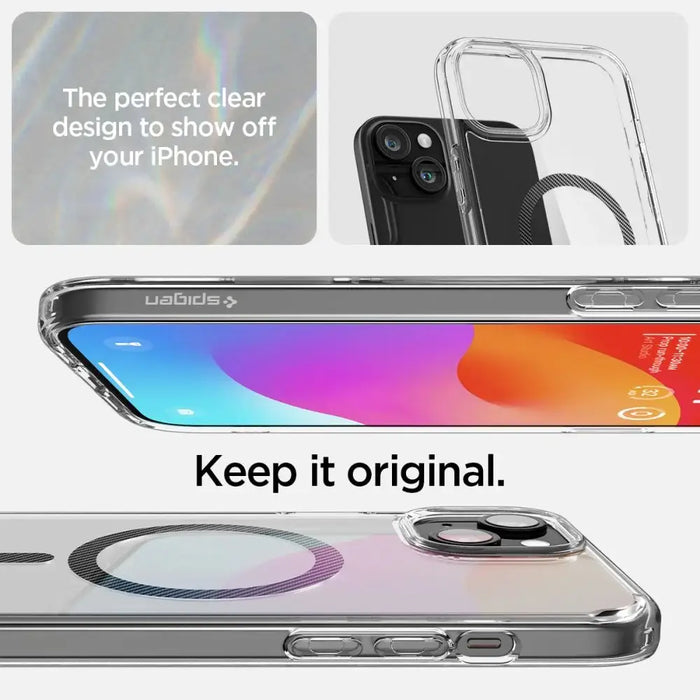 Spigen Ultra Hybrid Mag Case with MagSafe for iPhone 15 - Gray - Cell phone cases and covers<<<HurtelXML