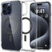 Spigen Ultra Hybrid Mag Case with MagSafe for iPhone 15 Pro - Clear Gray - Cell phone cases and covers<<<HurtelXML
