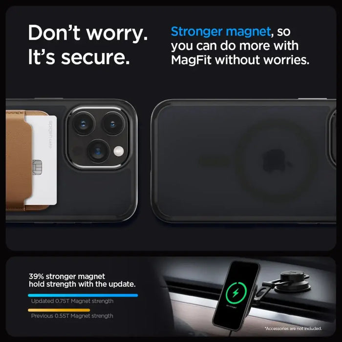 Spigen Ultra Hybrid Mag Case with MagSafe for iPhone 15 Pro - Clear Black - Cell phone cases and covers<<<HurtelXML