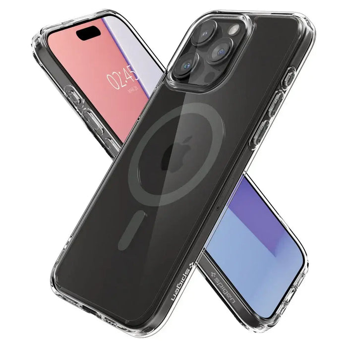 Spigen Ultra Hybrid Mag Case with MagSafe for iPhone 15 Pro - Clear Gray - Cell phone cases and covers<<<HurtelXML