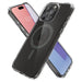 Spigen Ultra Hybrid Mag Case with MagSafe for iPhone 15 Pro - Clear Gray - Cell phone cases and covers<<<HurtelXML