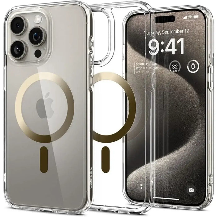 Spigen Ultra Hybrid Mag Case with MagSafe for iPhone 15 Pro Max - Gold - Cell phone cases and covers<<<HurtelXML