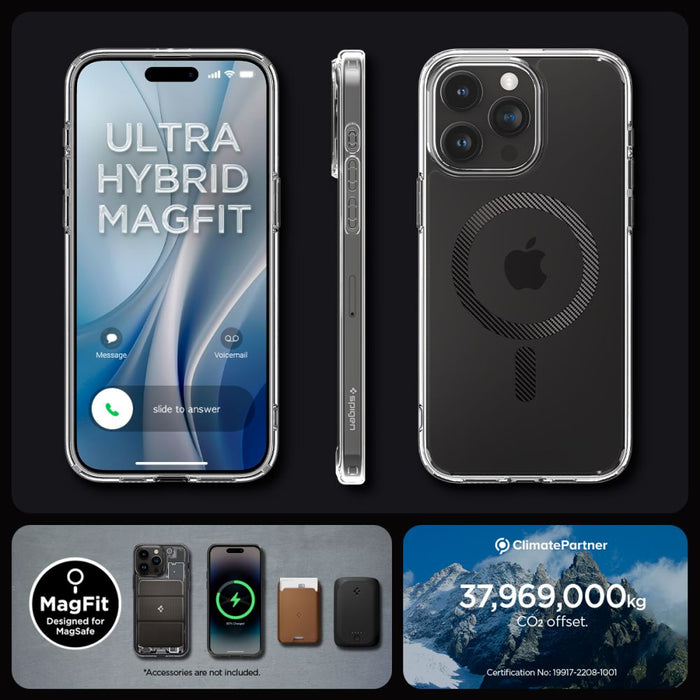 Spigen Ultra Hybrid Mag Case with MagSafe for iPhone 15 Pro Max - Gray - Cell phone cases and covers<<<HurtelXML