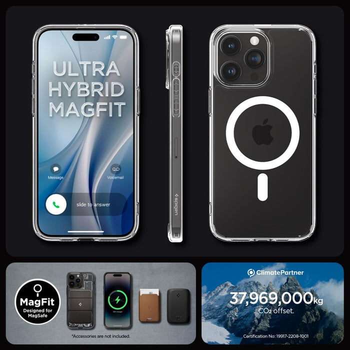Spigen Ultra Hybrid Mag Case with MagSafe for iPhone 15 Pro - White - Cell phone cases and covers<<<HurtelXML