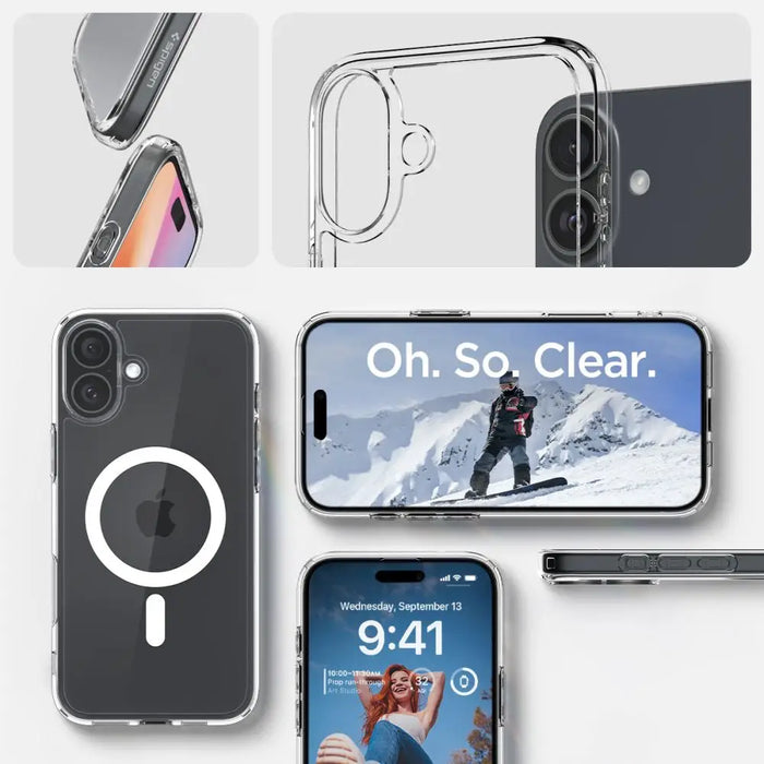 Spigen Ultra Hybrid Mag Case with MagSafe for iPhone 16 Plus - White - Cell phone cases and covers<<<HurtelXML