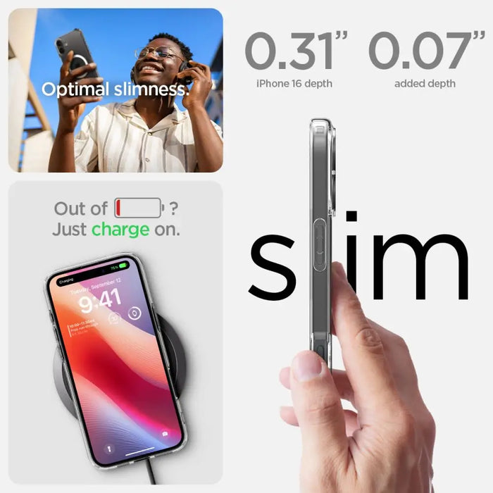 Spigen Ultra Hybrid Mag Case with MagSafe for iPhone 16 Plus - White - Cell phone cases and covers<<<HurtelXML