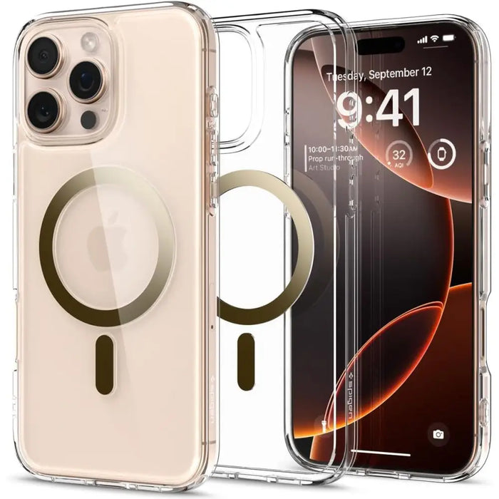 Spigen Ultra Hybrid Mag Case with MagSafe for iPhone 16 Pro - Gold - Cell phone cases and covers<<<HurtelXML
