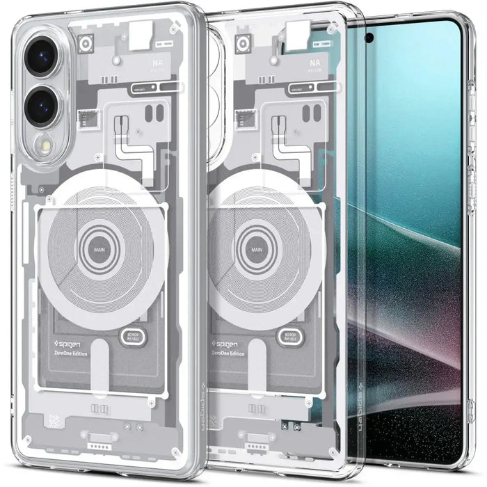 Spigen Ultra Hybrid Mag Case with MagSafe for Samsung Galaxy S25 Edge with Print - White - Cell phone cases