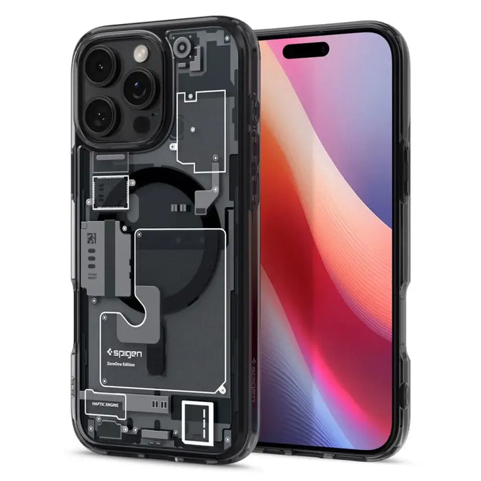 Spigen Ultra Hybrid Mag Case with MagSafe Zero One for iPhone 16 Pro Max - Dark Gray - Cell phone cases
