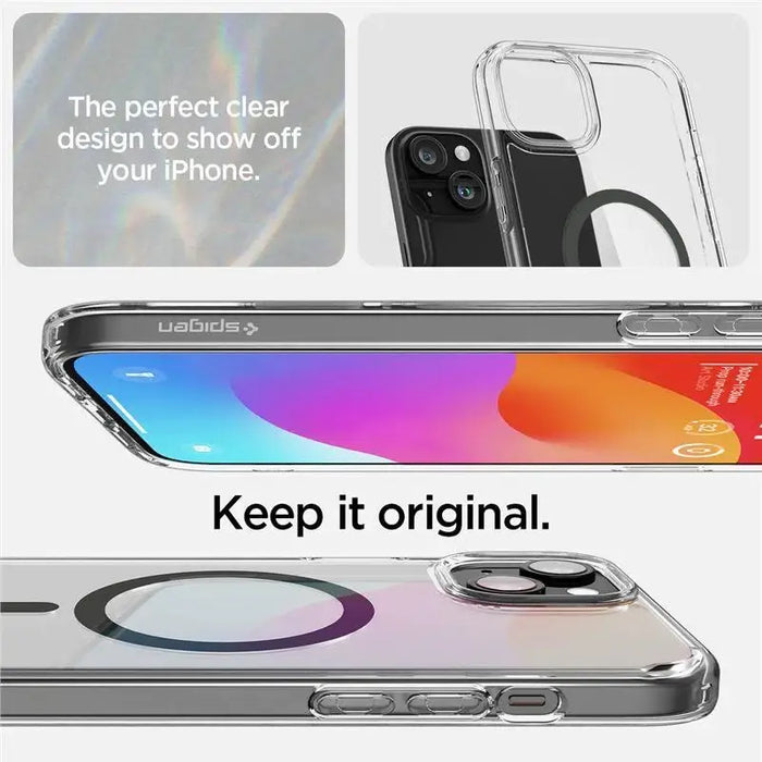 Spigen Ultra Hybrid MagSafe case for iPhone 15 Plus - graphite - Cell phone cases and covers<<<HurtelXML