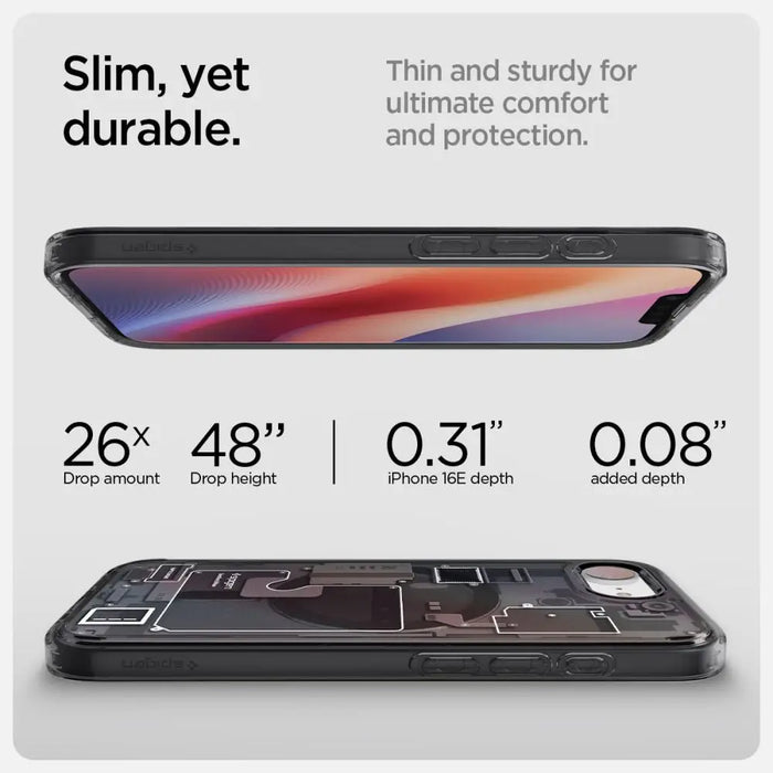 Spigen Ultra Hybrid MagSafe Case for iPhone 16e Zero One - Black - Cell phone cases and covers<<<HurtelXML