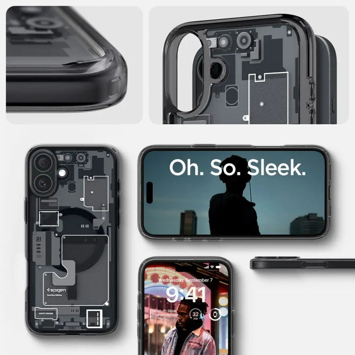 Spigen Ultra Hybrid MagSafe Zero One for iPhone 16 - Dark Gray - Cell phone cases and covers<<<HurtelXML