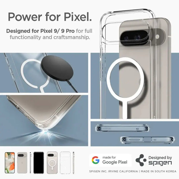 Spigen Ultra Hybrid OneTap Ring MagSafe Google Pixel 9 Pro case - white - Cell phone cases and covers<<<HurtelXML