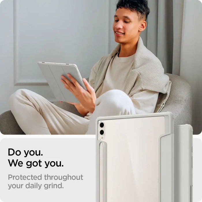 Spigen Ultra Hybrid Pro Case for Samsung Galaxy Tab S9+ 12.4’’ X810 / X816B - Gray - Cell phone cases
