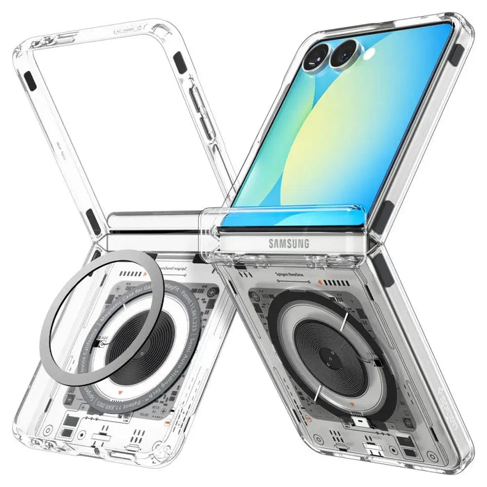 Spigen Ultra Hybrid Pro MagSafe Case for Samsung Galaxy Z Flip 7 Zero One - Transparent - Cell phone cases