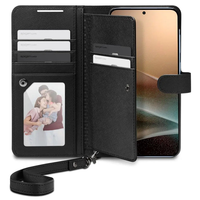 Spigen Wallet ’S’ Case for Samsung Galaxy S25+ - Black - Cell phone cases and covers<<<HurtelXML