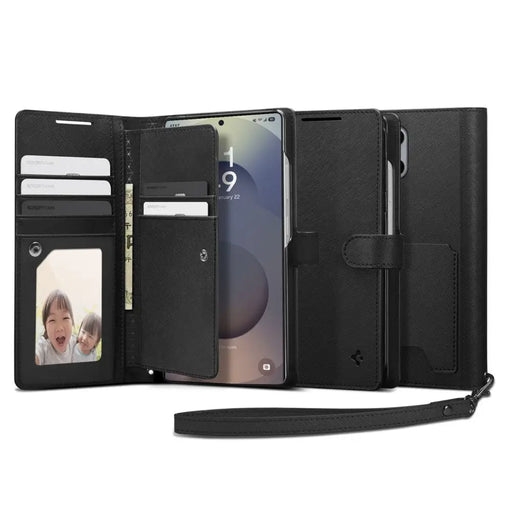 Spigen Wallet ’S’ Case for Samsung Galaxy S25 Ultra - Black - Cell phone cases and covers<<<HurtelXML