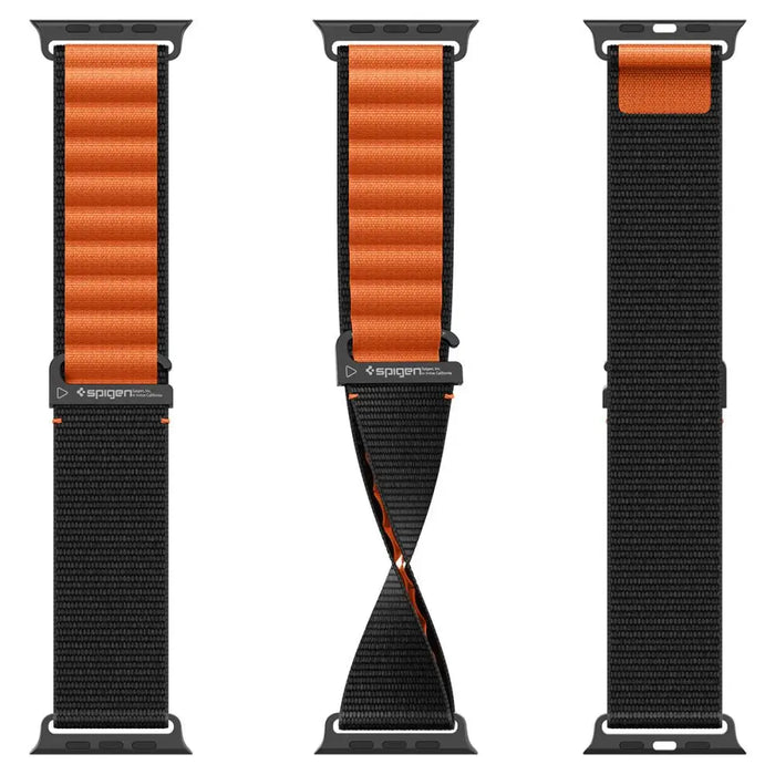 Spigen WBF1 Strap for Apple Watch 44 / 45 / 46 / 49 mm - Black and Orange - Other cell phone equipment<<<HurtelXML