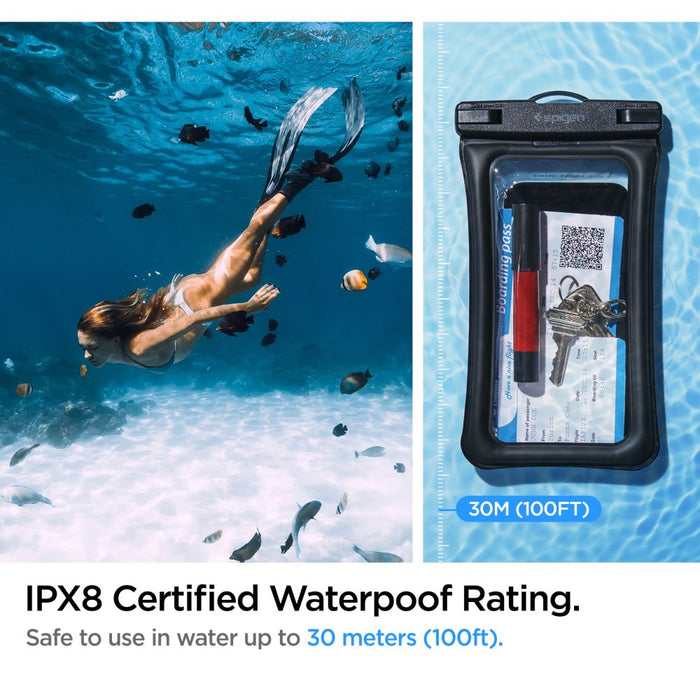 Spigen Aqua Shield A610 Case Waterproof Floating on Water - Black