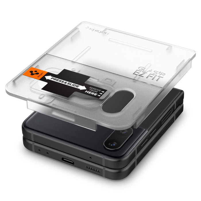 Spigen Glas.tR EZ Fit FC Tempered Glass with Hinge Film for Samsung Galaxy Z Flip 4 - Black 2 pcs.