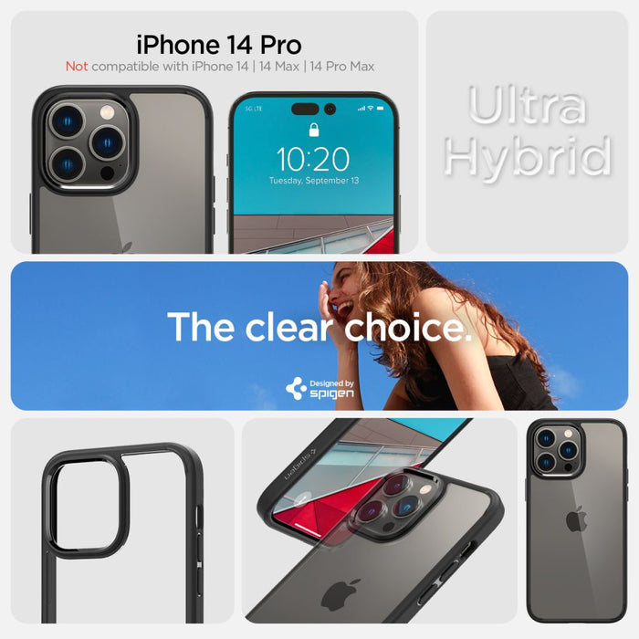 Spigen Ultra Hybrid iPhone 14 Pro Case - Matte Black