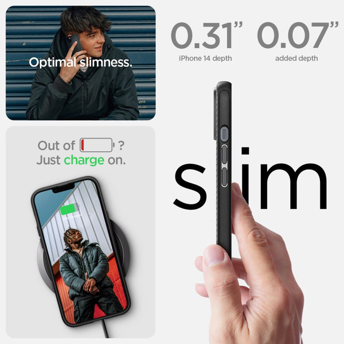Spigen Mag Armor iPhone 14 Plus Case - Matte Black