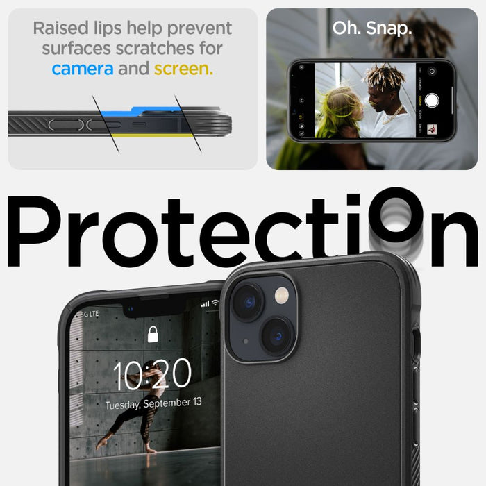 Spigen Rugged Armor Mag Case with MagSafe for iPhone 14 - Matte Black