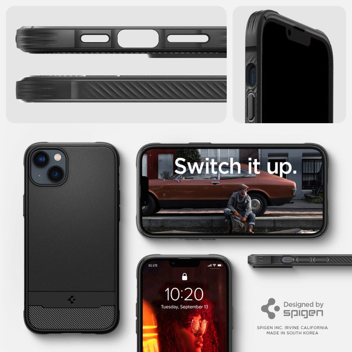 Spigen Rugged Armor Mag Case with MagSafe for iPhone 14 - Matte Black
