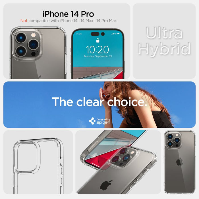 Spigen Ultra Hybrid iPhone 14 Pro Case - Clear