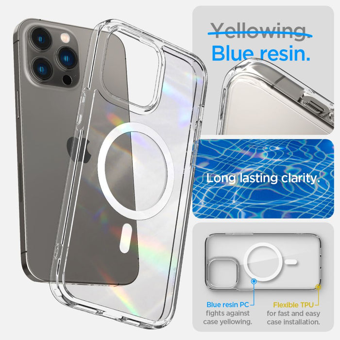 Spigen Ultra Hybrid Mag Case with MagSafe for iPhone 14 Pro - Clear/White