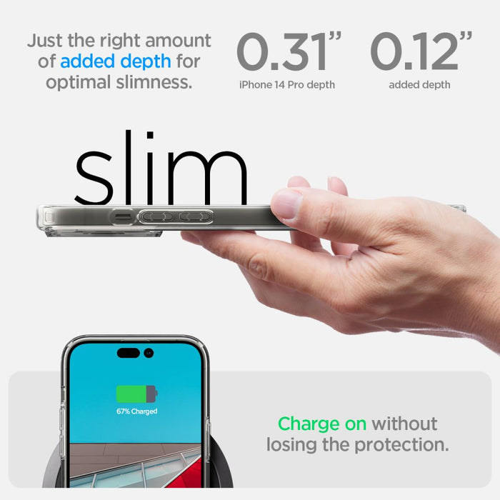 Spigen Ultra Hybrid Mag Case with MagSafe for iPhone 14 Pro - Clear/White