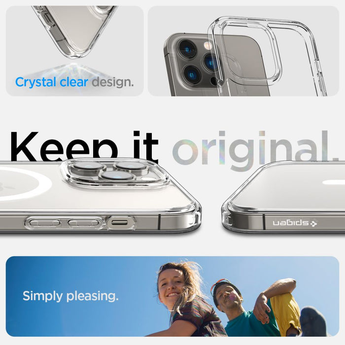 Spigen Ultra Hybrid Mag Case with MagSafe for iPhone 14 Pro Max - Clear/White