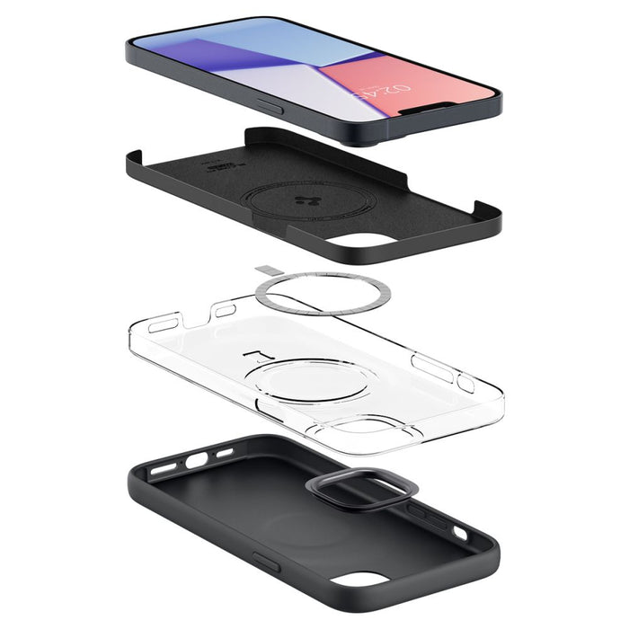 Spigen Silicone Fit Mag Case with MagSafe for iPhone 14 Plus - Black