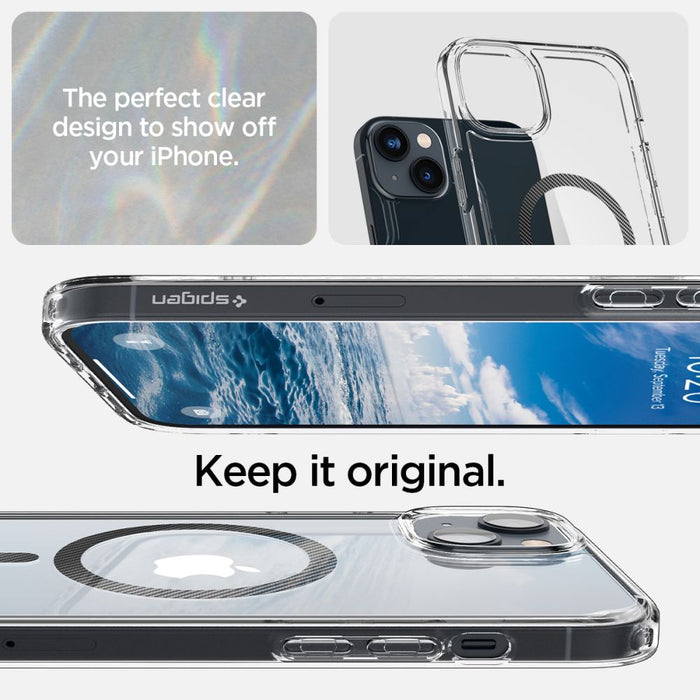 Spigen Ultra Hybrid Mag Case with MagSafe for iPhone 14 Plus - Clear Gray