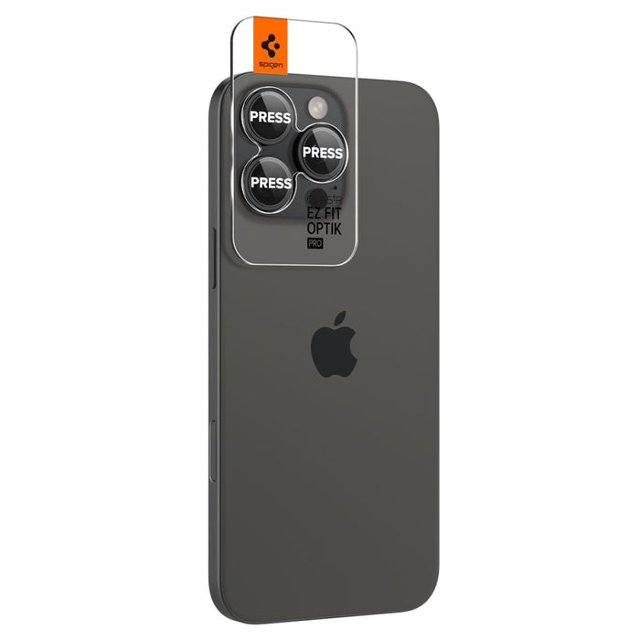 Spigen Glas.tR EZ Fit Optik Camera Protector for iPhone 14 Pro / Pro Max / 15 Pro / Pro Max / 16 Pro / Pro Max 17 Pro / 17 Pro Max - Black 2 pcs.