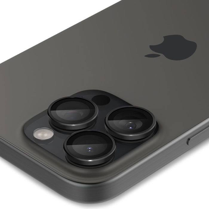 Spigen Glas.tR EZ Fit Optik Camera Protector for iPhone 14 Pro / Pro Max / 15 Pro / Pro Max / 16 Pro / Pro Max 17 Pro / 17 Pro Max - Black 2 pcs.
