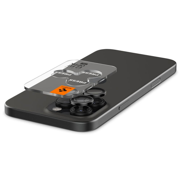 Spigen Glas.tR EZ Fit Optik Camera Protector for iPhone 14 Pro / Pro Max / 15 Pro / Pro Max / 16 Pro / Pro Max 17 Pro / 17 Pro Max - Black 2 pcs.
