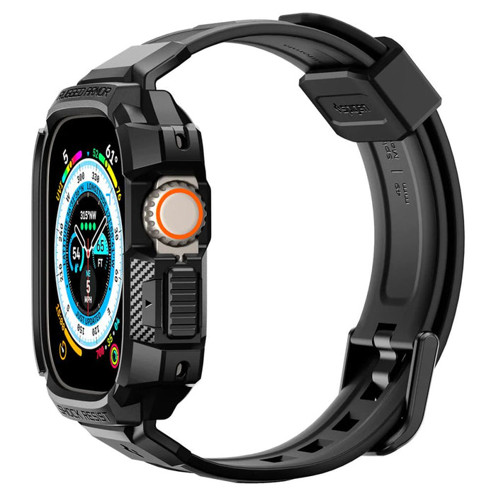 Spigen Rugged Armor Pro Apple Watch Ultra (49mm) Strap Case - Black