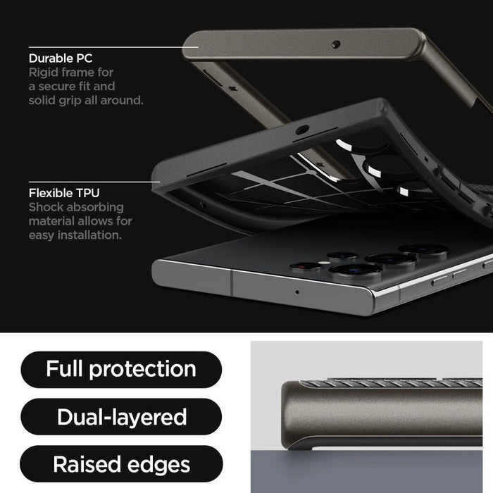 Spigen Neo Hybrid Case for Samsung Galaxy S23 Ultra - Metallic Gray