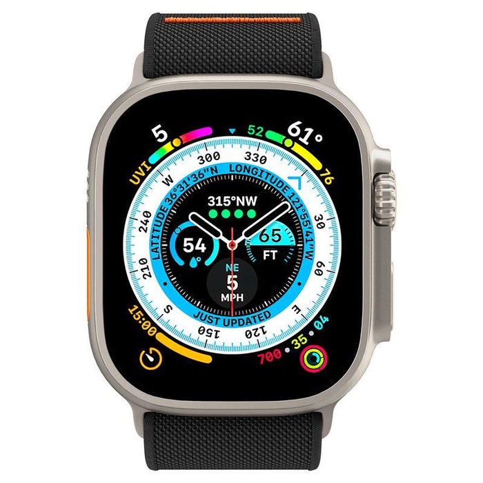 Spigen Fit Lite Ultra Strap for Apple Watch 4/5/6/7/8/9/SE/Ultra (42/44/45/49 mm) - Black