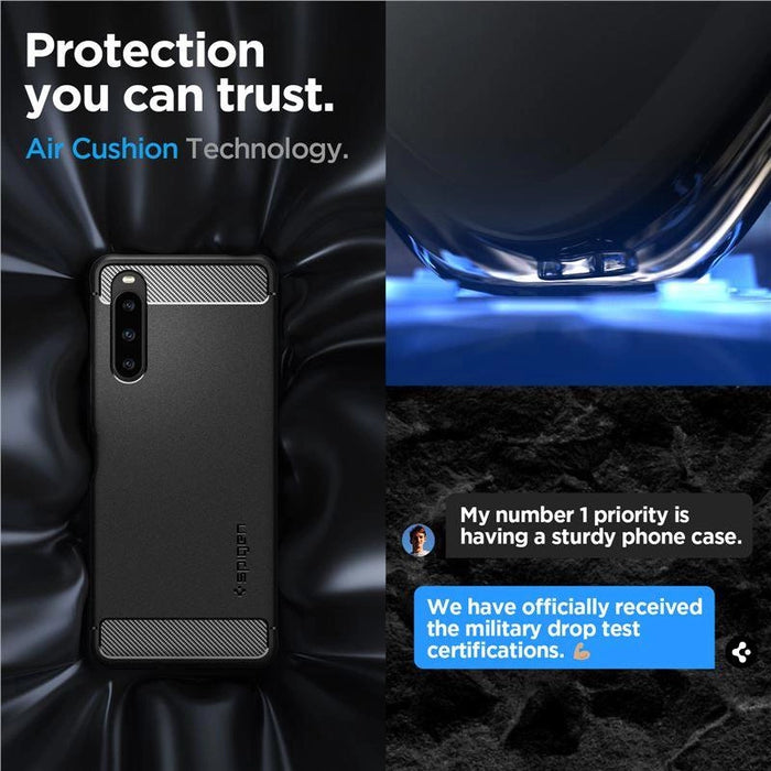 Spigen Rugged Armor Case for Sony Xperia 10 V - Matte Black