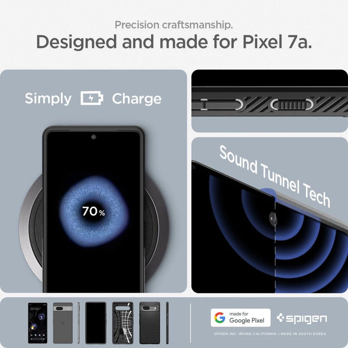 Spigen Liquid Air Case for Google Pixel 7A - Matte Black