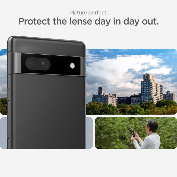 Spigen Glas.tR EZ Fit Optik Camera Protector for Google Pixel 7A - Black 2 pcs.