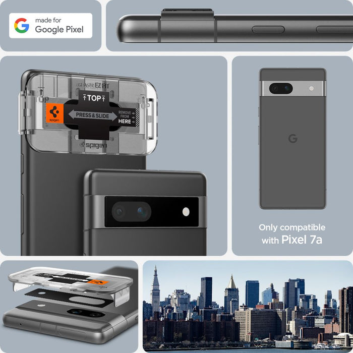 Spigen Glas.tR EZ Fit Optik Camera Protector for Google Pixel 7A - Black 2 pcs.
