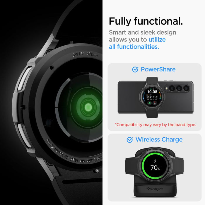 Spigen Liquid Air Case for Samsung Galaxy Watch 6 Classic (47mm) - Matte Black