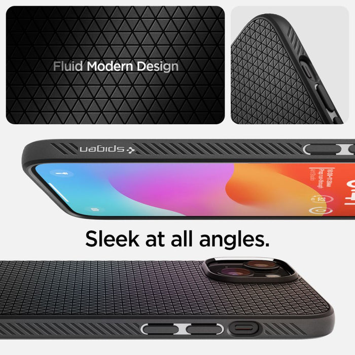 Spigen Liquid Air iPhone 15 Case - Matte Black